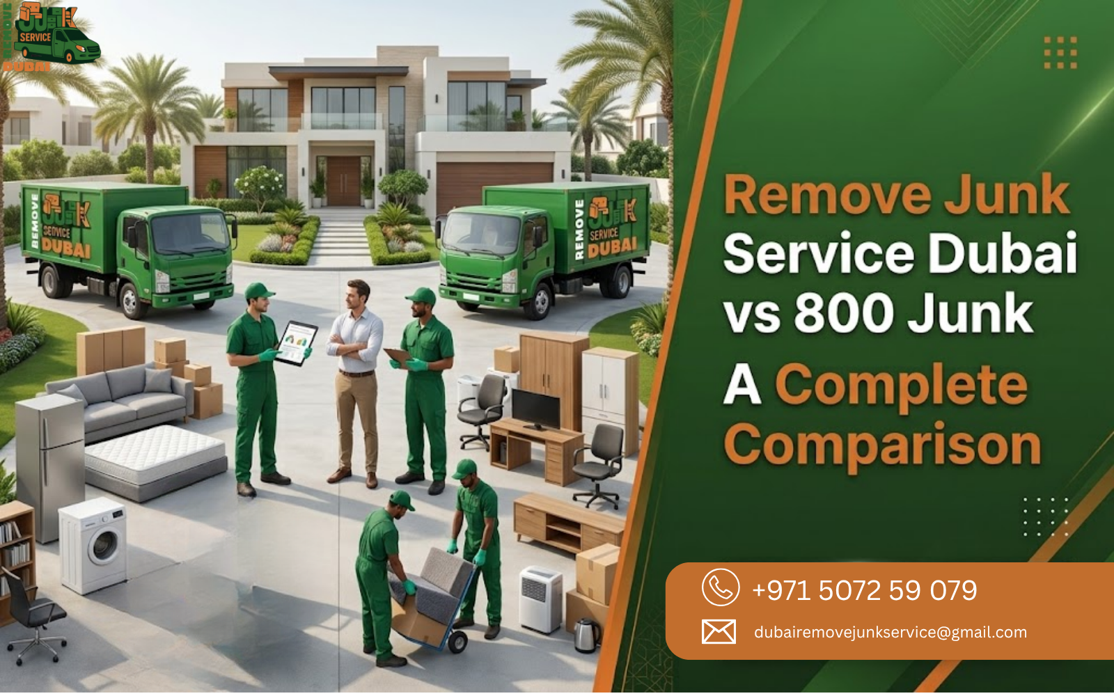 Remove Junk Service Dubai vs 800 Junk A Complete Comparison