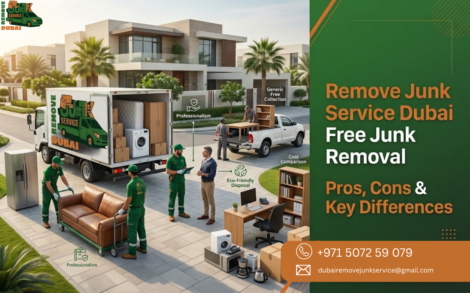 Remove Junk Service Dubai vs Free Junk Removal Pros, Cons & Key Differences