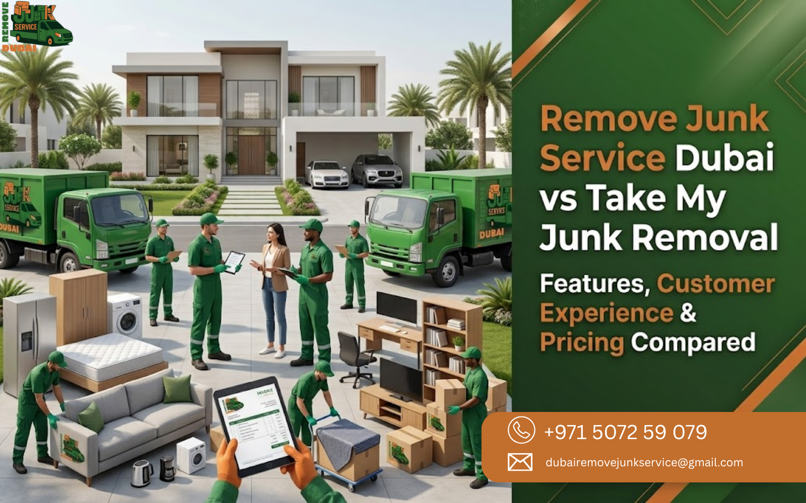 Remove Junk Service Dubai vs Take My Junk Removal Comparing Services, Pricing & Reliability