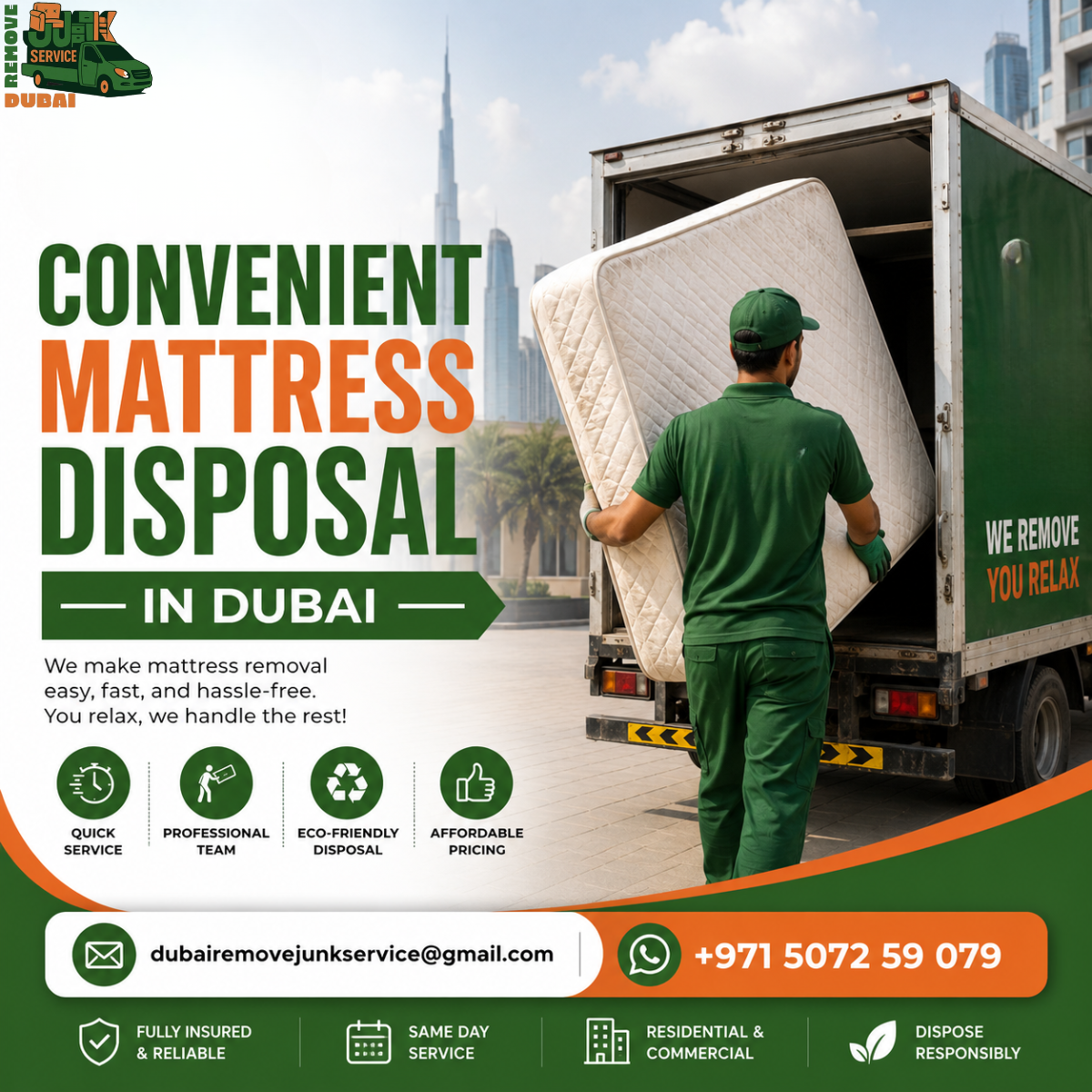 Convenient Mattress Disposal in Dubai