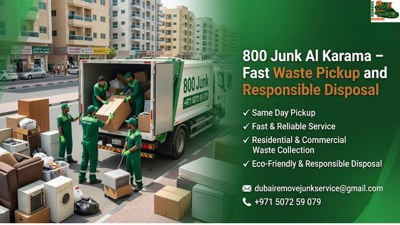 800 Junk Al Karama – Fast Waste Pickup and Responsible Disposal