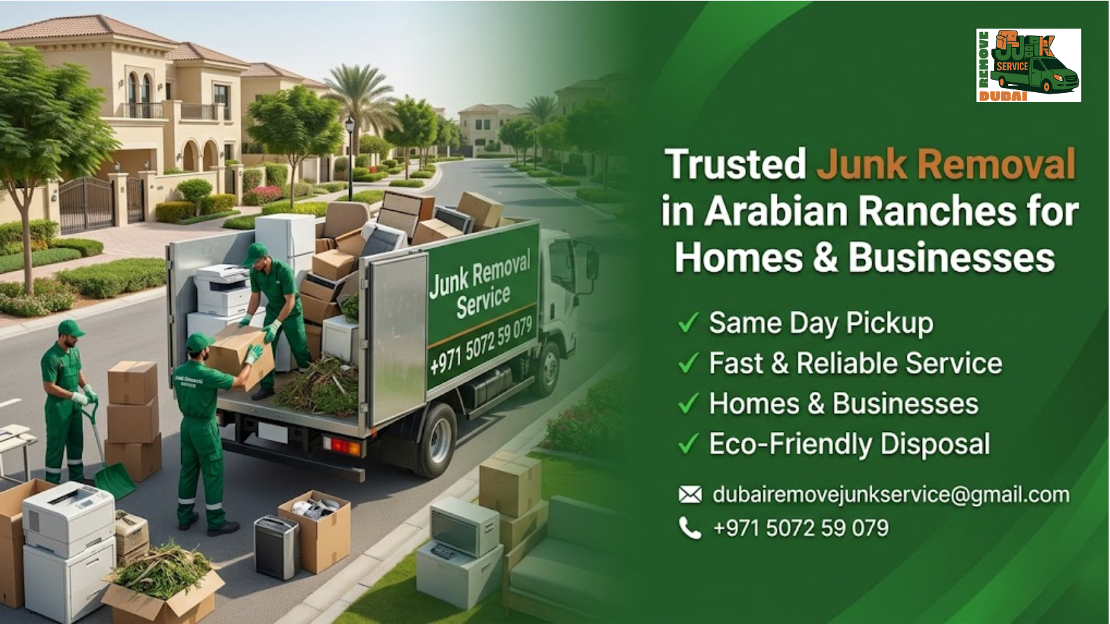 Trusted Junk Removal in Arabian Ranches for Homes & Businesses